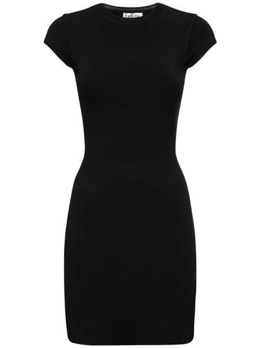 Cap Sleeve Fitted Viscose Mini Dress - VICTORIA BECKHAM - Modalova