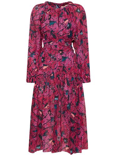 Helia Printed Cotton Blend Midi Dress - ULLA JOHNSON - Modalova