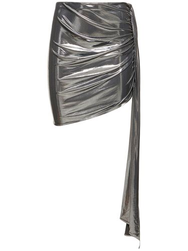 Draped Metallic Jersey Mini Skirt - MAGDA BUTRYM - Modalova