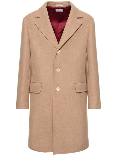 Wool Flannel Overcoat - BRUNELLO CUCINELLI - Modalova