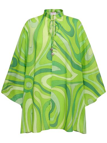 Marmo Printed Voile Mini Kaftan Dress - PUCCI - Modalova