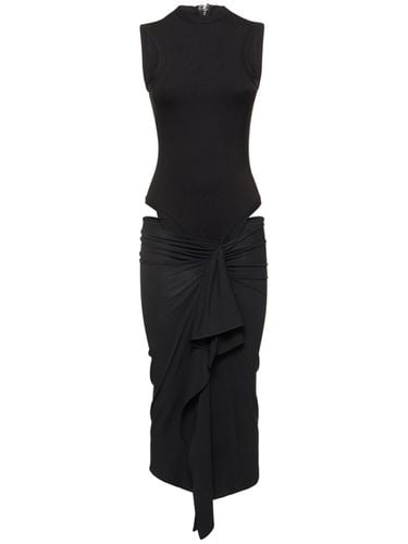 Mirna Draped Jersey Midi Dress - THE ATTICO - Modalova