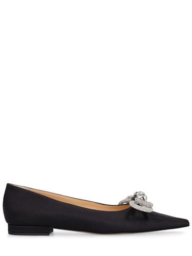 Mm Double Bow Satin Flats - MACH & MACH - Modalova