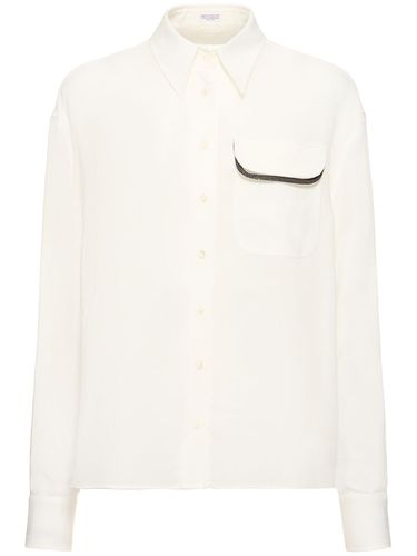 Cotton Georgette Shirt - BRUNELLO CUCINELLI - Modalova