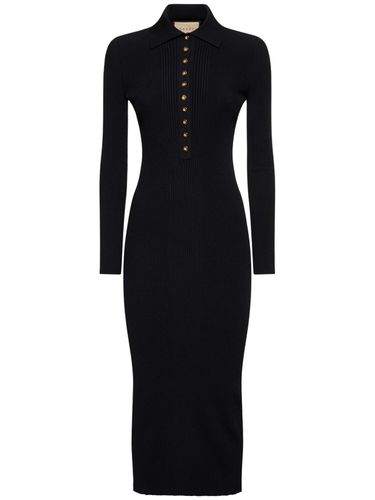 Extra Fine Viscose Blend Polo Dress - GUCCI - Modalova