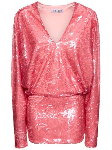 Gael Sequined V-neck Mini Dress - THE ATTICO - Modalova