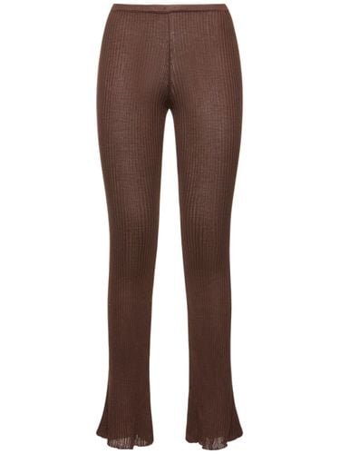 Rib Knit Silk Leggings - MAGDA BUTRYM - Modalova