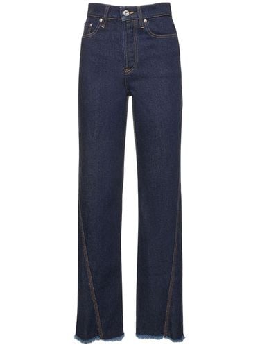 Twisted Denim High Waist Straight Jeans - LANVIN - Modalova