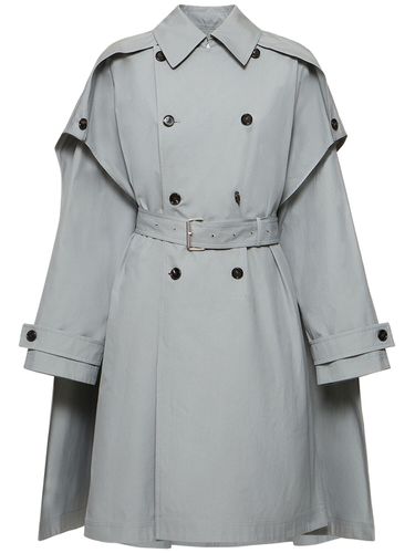 Cotton Canvas Cape Trench Coat - BOTTEGA VENETA - Modalova