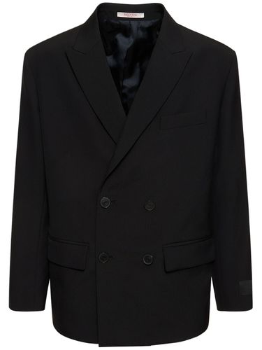 Double Breast Wool Blazer - VALENTINO - Modalova