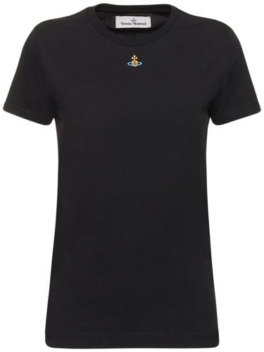 Orb Logo Cotton Jersey T-shirt - VIVIENNE WESTWOOD - Modalova