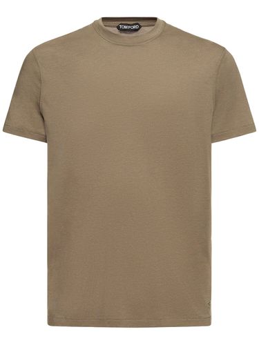 Cotton Blend Crewneck T-shirt - TOM FORD - Modalova