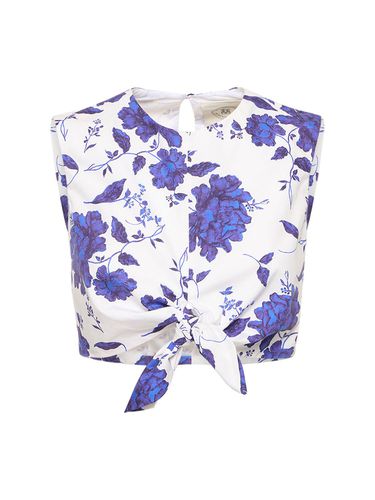 Sierra Printed Cotton Poplin Crop Top - EMILIA WICKSTEAD - Modalova