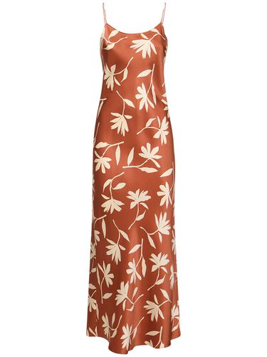 Chloe Printed Silk Satin Long Dress - ANINE BING - Modalova