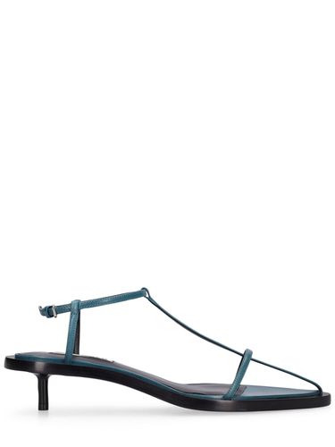 Mm T-bar Leather Sandals - JIL SANDER - Modalova