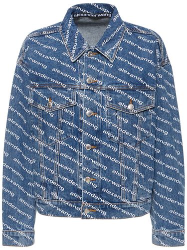 Game Logo Print Denim Jacket - ALEXANDER WANG - Modalova