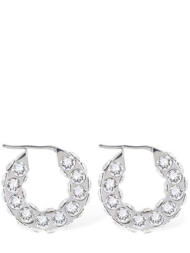 Jahleel Small Crystal Hoop Earrings - AMINA MUADDI - Modalova