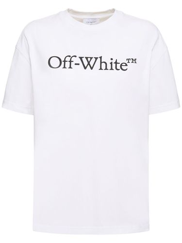 Bookish Printed Logo Cotton T-shirt - OFF-WHITE - Modalova