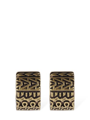 Monogram Engraved Hoop Earrings - MARC JACOBS - Modalova