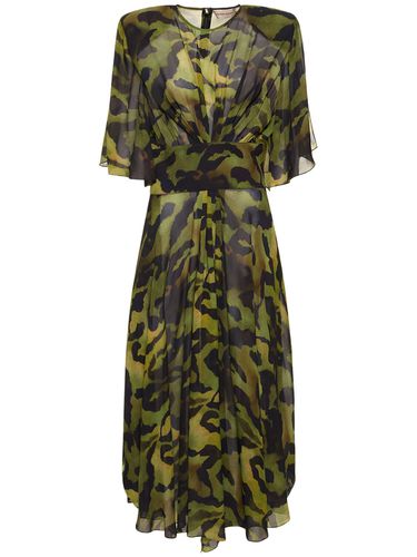 Printed Georgette Long Dress - ALEXANDRE VAUTHIER - Modalova