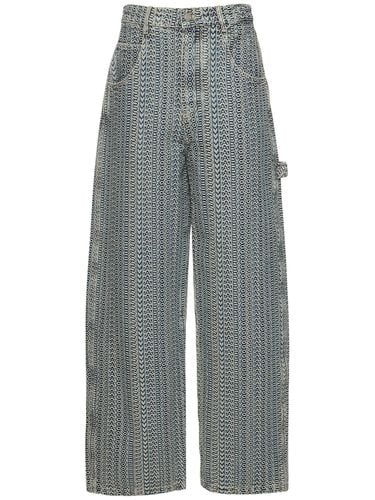 Pantaloni Painter In Denim Monogram - MARC JACOBS - Modalova