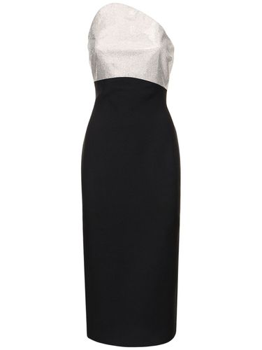 Strapless Silk & Wool Midi Dress - ROLAND MOURET - Modalova