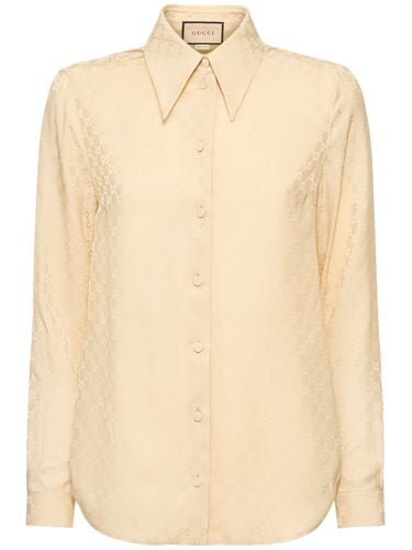 Exquisite Gg Silk Crêpe Shirt - GUCCI - Modalova