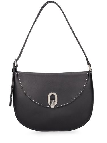 Small Tondo Studded Leather Hobo Bag - SAVETTE - Modalova