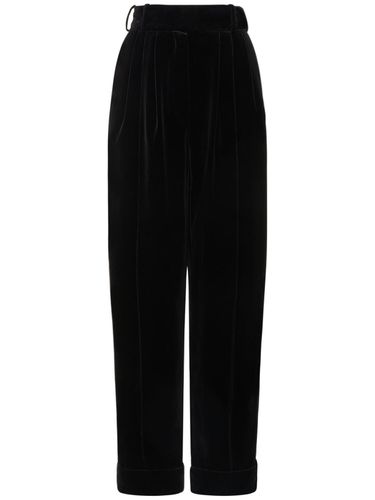 Cotton Velvet High Rise Wide Pants - ALEXANDRE VAUTHIER - Modalova