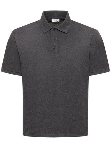 Cassandre Cotton Blend Vintage Polo - SAINT LAURENT - Modalova