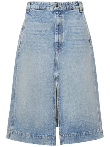 Charlene Cotton Denim Midi Skirt - KHAITE - Modalova