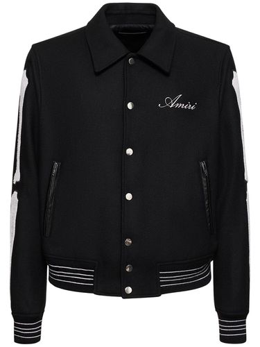 Bones Varsity Wool Jacket - AMIRI - Modalova