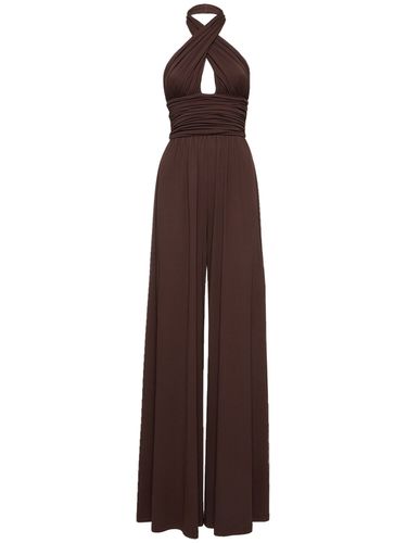 Stretch Viscose Jersey Halter Jumpsuit - MICHAEL KORS COLLECTION - Modalova