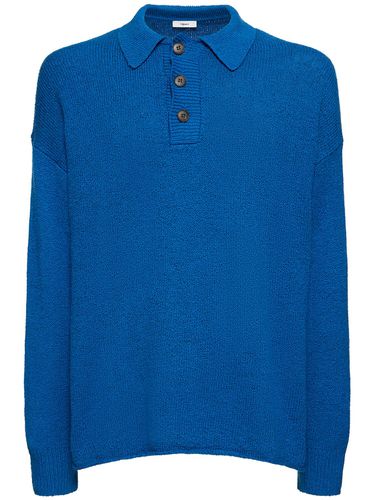 Cotton & Wool Knit Polo Sweater - COMMAS - Modalova