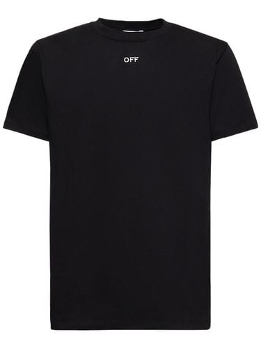 Off Stitch Slim Cotton T-shirt - OFF-WHITE - Modalova