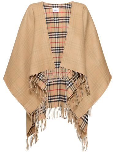 Reversible Wool Cape - BURBERRY - Modalova