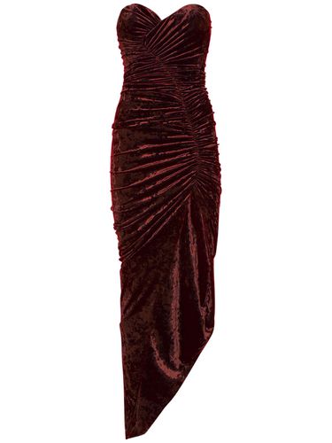 Strapless Crushed Velvet Midi Dress - ALEXANDRE VAUTHIER - Modalova