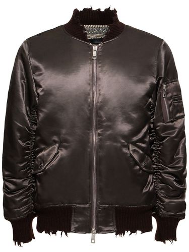 Dyed Cotton & Nylon Bomber Jacket - GIORGIO BRATO - Modalova