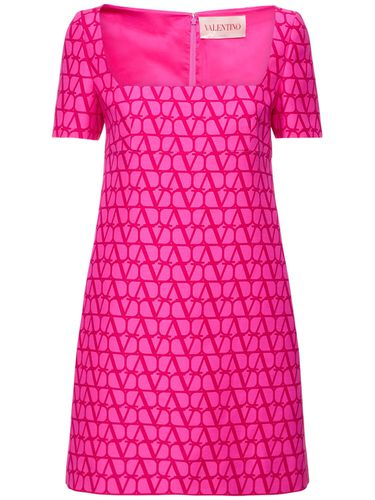 Crepe Couture Logo Mini Dress - VALENTINO - Modalova