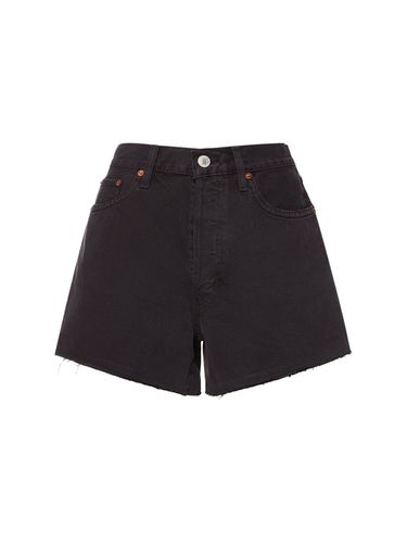 S Low Rise Cotton Denim Shorts - RE/DONE - Modalova