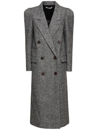 Oversize Herringbone Tweed Long Coat - ALESSANDRA RICH - Modalova