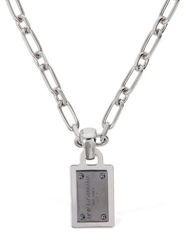 Dg Logo Tag Necklace - DOLCE & GABBANA - Modalova