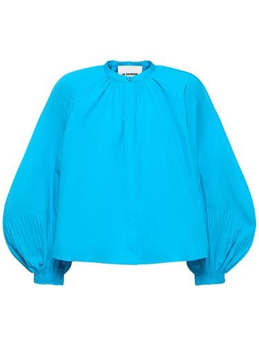 Cotton Poplin Puff Sleeve Shirt - JIL SANDER - Modalova