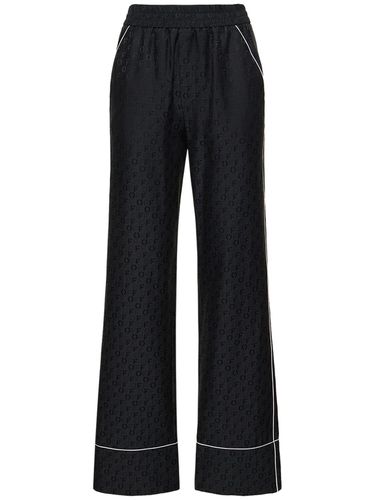 Silk Blend Jacquard Pajama Pants - OFF-WHITE - Modalova