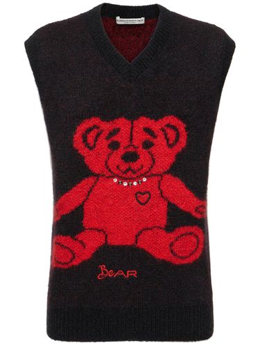 Wool Knit Vest W/ Bear And Crystals - ALESSANDRA RICH - Modalova