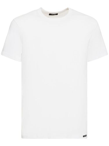 Cotton Jersey Crewneck T-shirt - TOM FORD - Modalova