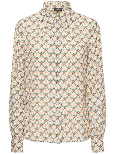 Printed Silk Twill Shirt - ETRO - Modalova