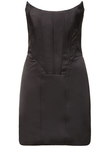 Stretch Satin Mini Bustier Dress - GIUSEPPE DI MORABITO - Modalova