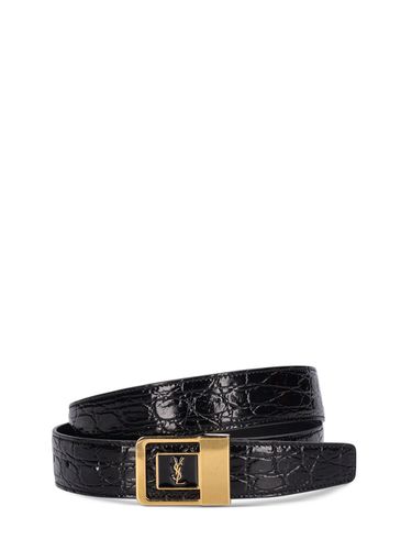 Mm Boucle La 66 Embossed Leather Belt - SAINT LAURENT - Modalova