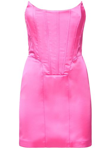 Stretch Satin Mini Bustier Dress - GIUSEPPE DI MORABITO - Modalova